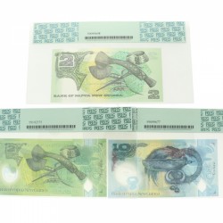 Papua New Guinea 2x 2 kina and 10 kina Banknote Type 1981-2015 - UNC