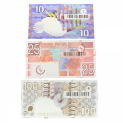 Nederland 10/25/100 gulden Bankbiljet Type 1989-1997 IJsvogel/Roodborstje/Steenuil - Zeer Fraai +.