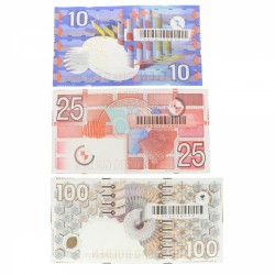 Nederland 10/25/100 gulden Bankbiljet Type 1989-1997 IJsvogel/Roodborstje/Steenuil - Zeer Fraai +.