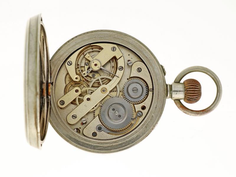 Zakhorloge staal, ''Doxa'' ankergang - Herenzakhorloge - Handopwindbaar - ca. 1900.