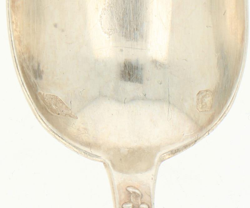 (6) Delige set dessert lepels zilver.