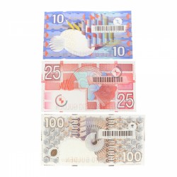 Nederland 10/25/100 gulden Bankbiljet Type 1989-1997 IJsvogel/Roodborstje/Steenuil - Zeer Fraai +.
