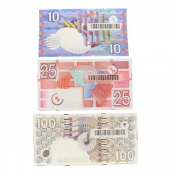 Nederland 10/25/100 gulden Bankbiljet Type 1989-1997 IJsvogel/Roodborstje/Steenuil - Zeer Fraai +.
