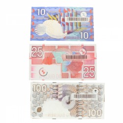 Nederland 10/25/100 gulden Bankbiljet Type 1989-1997 IJsvogel/Roodborstje/Steenuil - Zeer Fraai +.