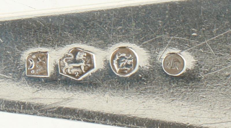 (6) Delige set diner lepels zilver.