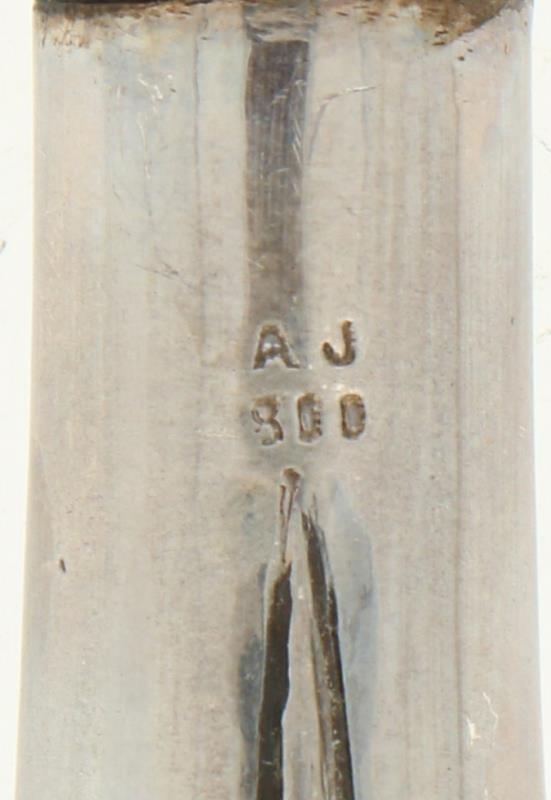 (6) Delige set messen & Vleesmes zilver.