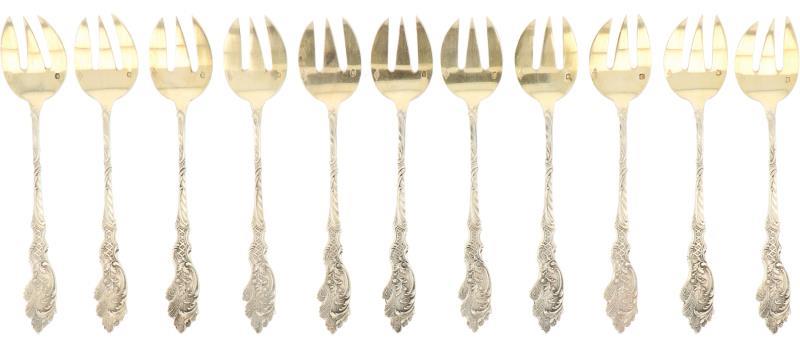 (11) Oestervorkjes zilver.