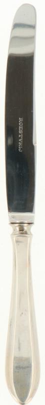 (12) Delige set Fruit messen zilver.
