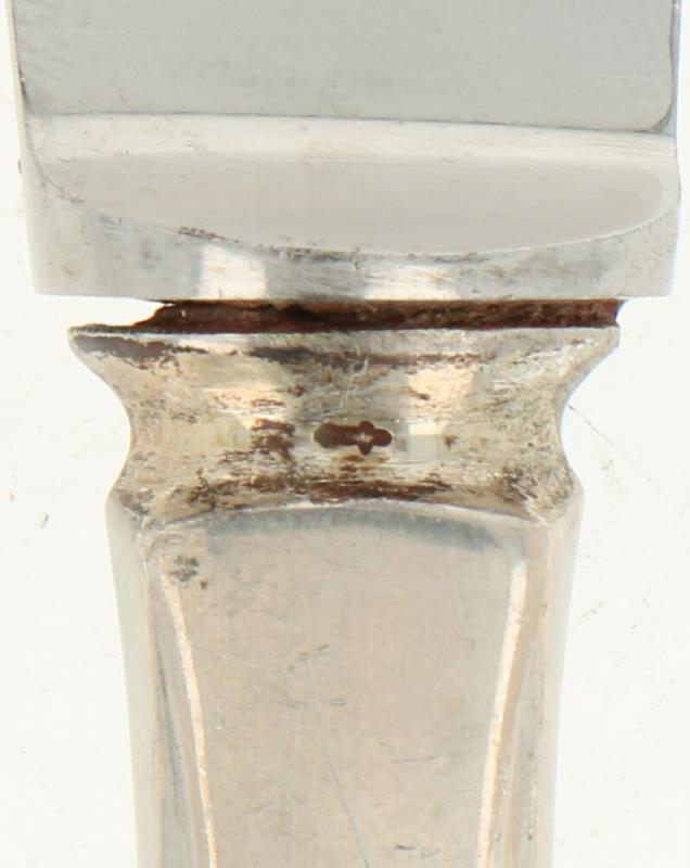 (5) Delige set diner messen zilver.