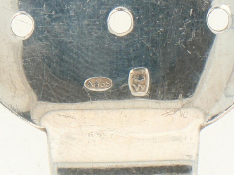 (2) Oesterschepjes. zilver.
