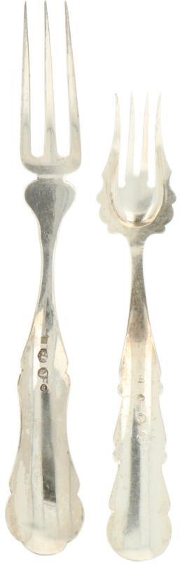(4) Delig lot vleesvorkjes zilver.
