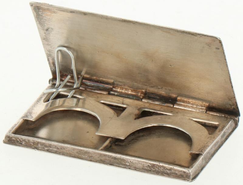 Foto etui & Postzegel etui zilver.