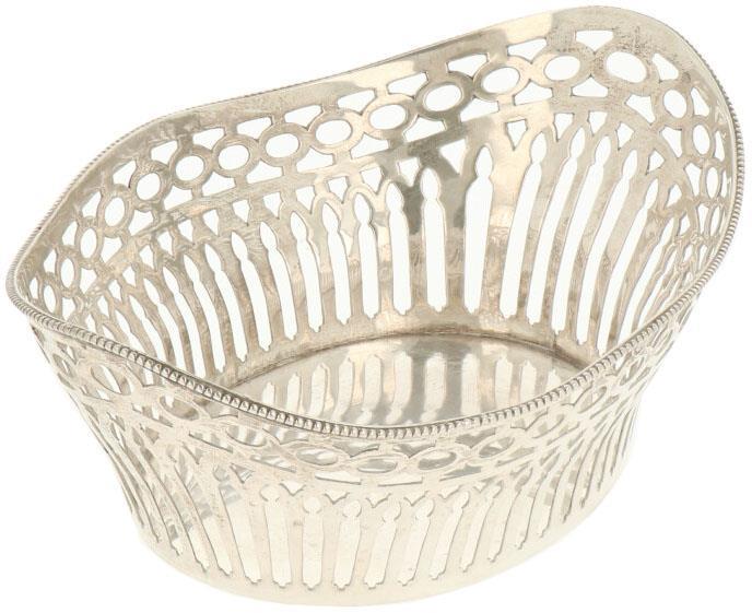 Bonbonmandje zilver.
