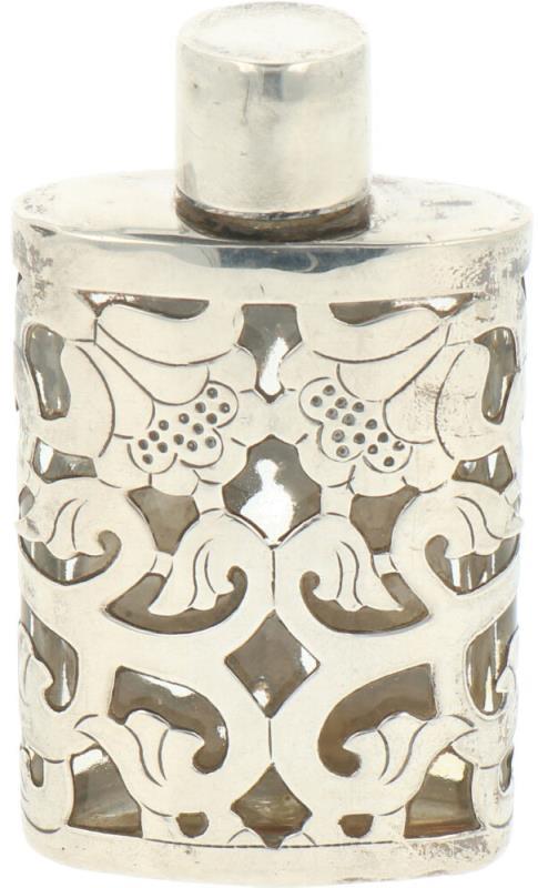 Parfum flacon zilver.