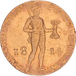 Gouden Dukaat Willem I 1814. Fraai + (Bekrast)