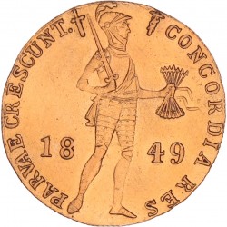 Gouden dukaat Willem III 1849. Prachtig (opgewreven).