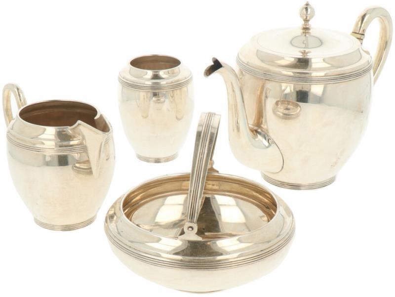 (4) Delig koffie servies zilver.