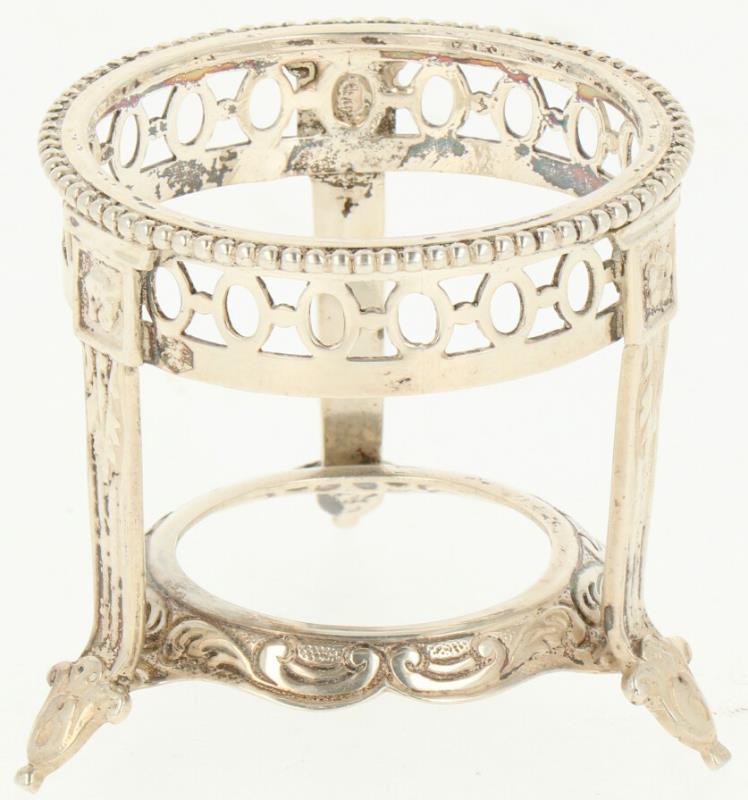 (4) Delig lot zoutkelder frames zilver.