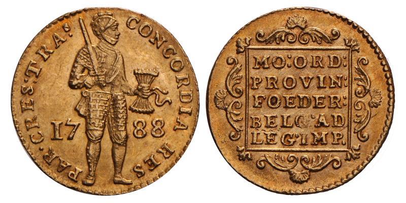 Gouden Dukaat Utrecht 1788. Prachtig -.