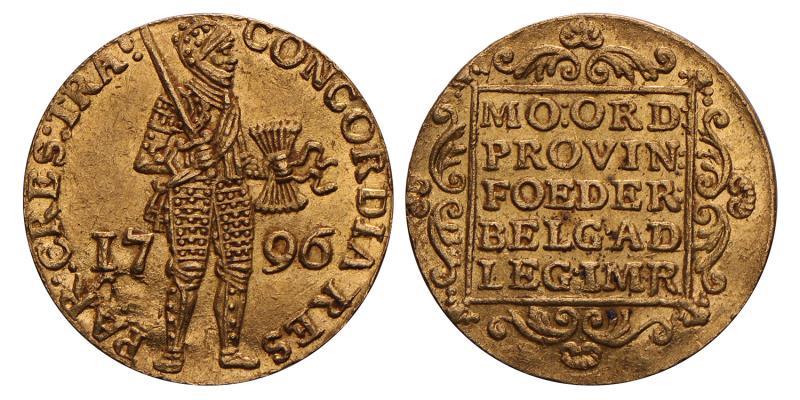Gouden Dukaat Utrecht 1796. Zeer Fraai +.