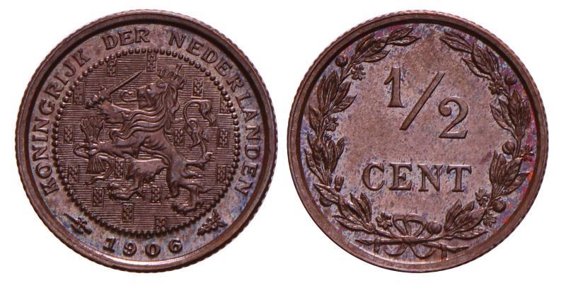 ½ Cent Wilhelmina 1906. FDC.