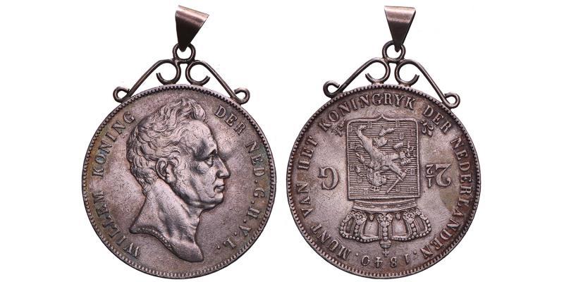 2½ Gulden Willem I 1840. Zeer Fraai (Montage en gietgal).