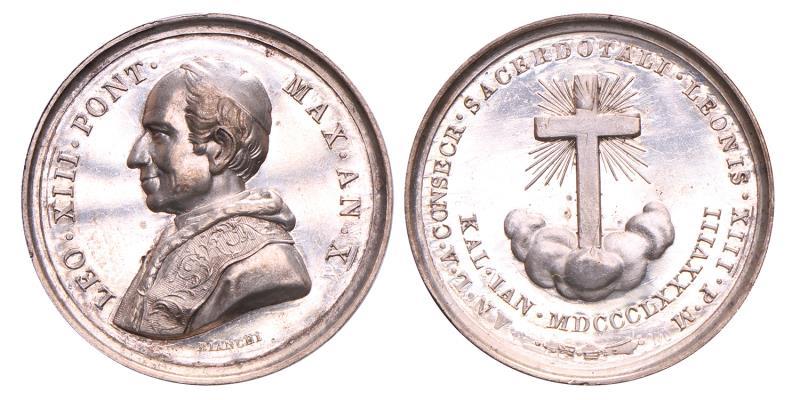 1887. Vatican City. Remembrance of the Priestly Jubilee of Leo XIII.
