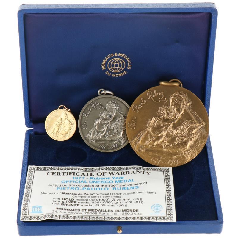 1977. France. Lot (3) Unesco Medals.