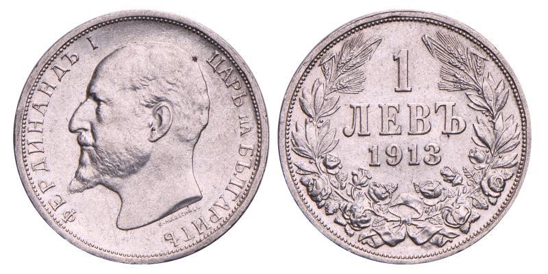 Bulgaria. Ferdinand I.  Lev. 1913.