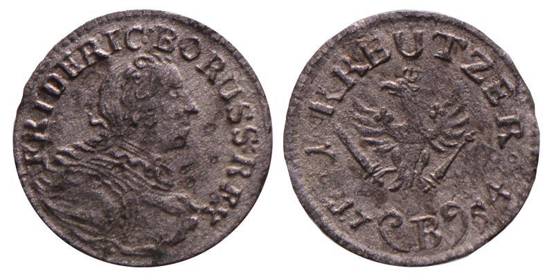 Germany. Prussia. Friedrich II.  Kreuzer. 1854 B.