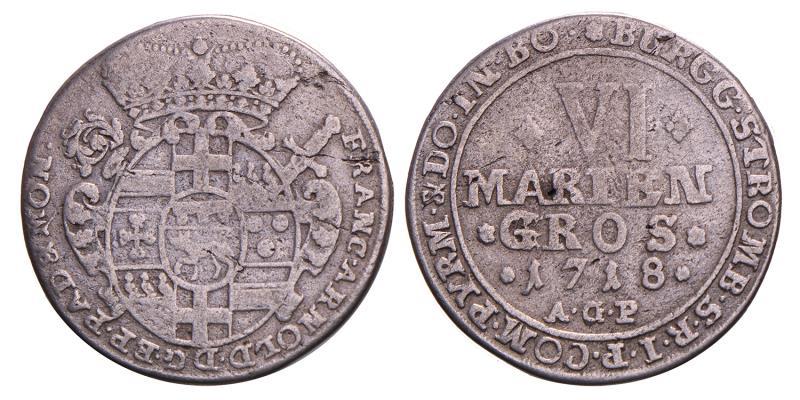 Germany. Münster. Franz Arnold.  6 Mariengroschen. 1718 ADP.