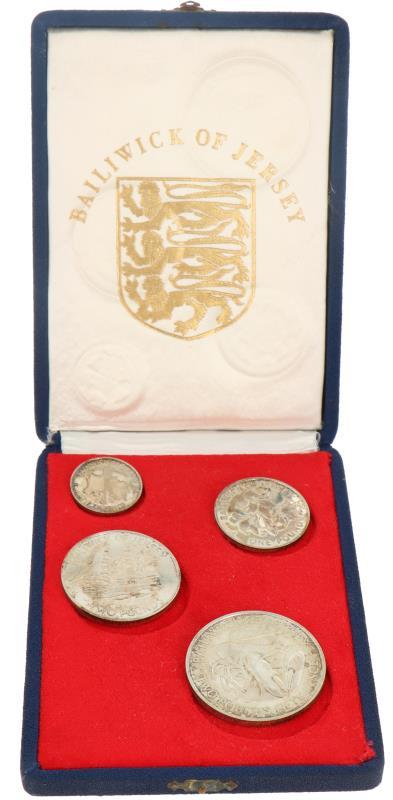 Jersey. Elizabeth.  Coinset Silver Jubilee. 1972.