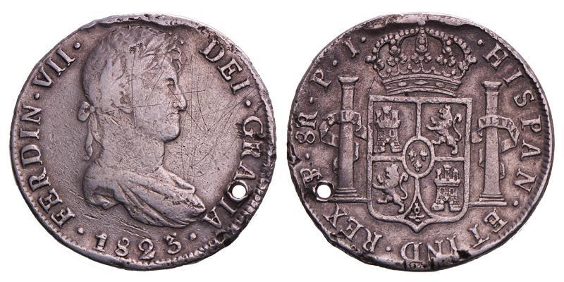 Spain. Ferdinand VII.  8 Reales. 1823.