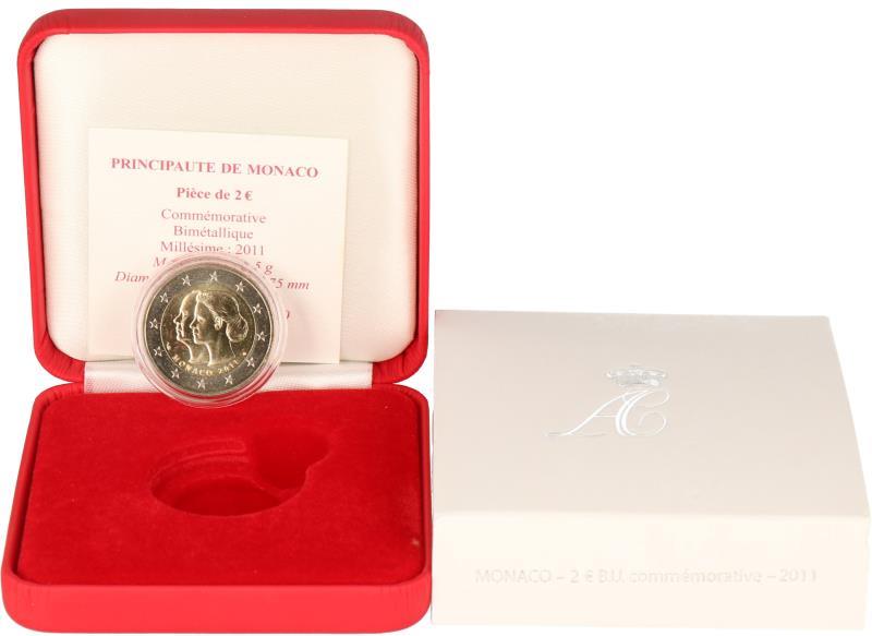 Monaco.  2 Euro 'Mariage de Albert et Charlene'. 2011.