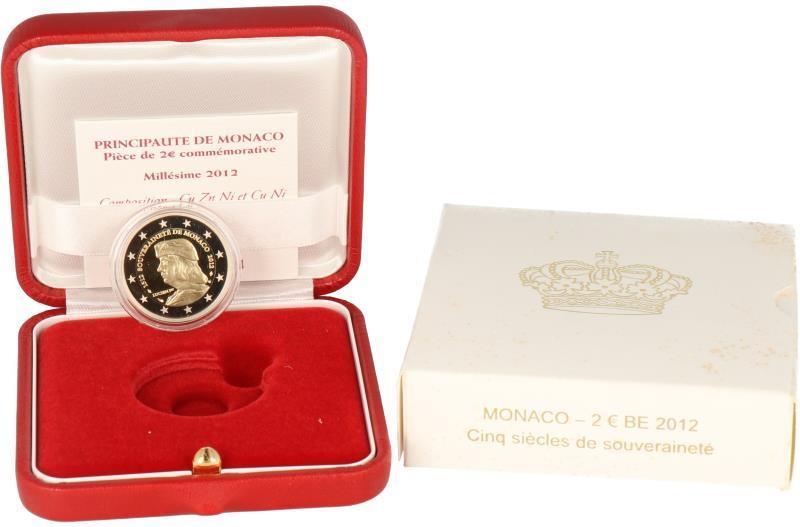 Monaco.  2 Euro 'Cinq siècles de souveraineté'. 2012.