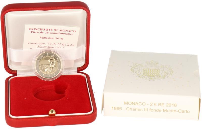 Monaco.  2 Euro 'Charles III fonde Monte Carlo'. 2016.