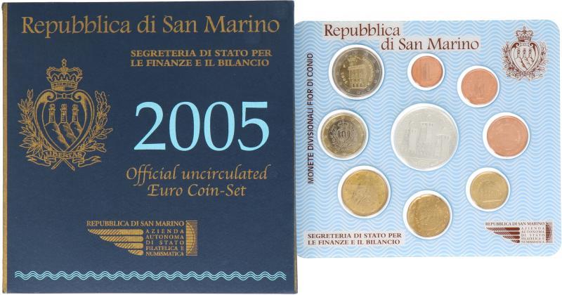 San Marino.  Euro coin series. 2005.