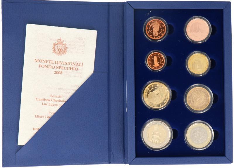 San Marino.  Euro coin series. 2008.