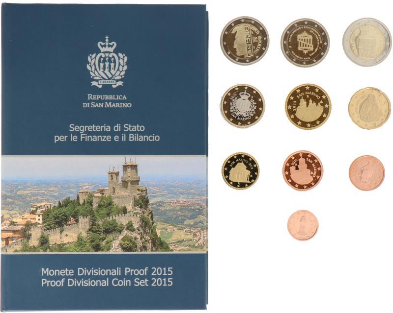San Marino.  Euro coin series '750 years Dante and 25th anniversary Reunification of Germany'. 2015.