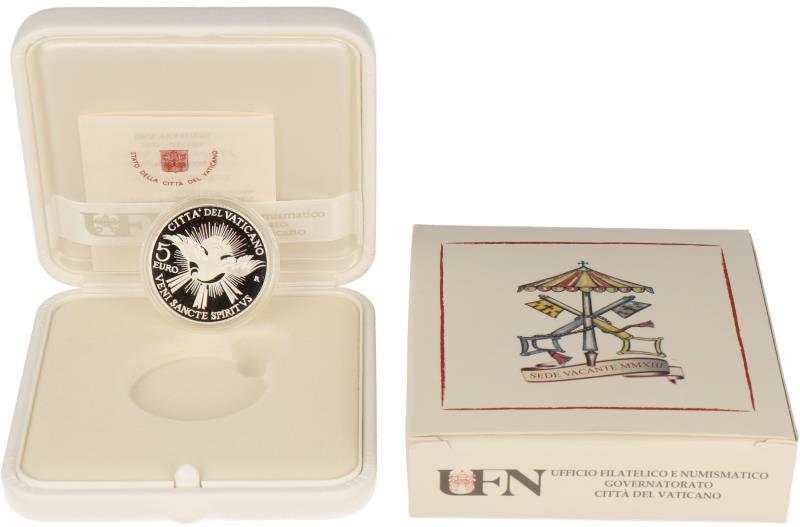 Vatican City.  5 Euro silver 'Sede vacante'. 2013.
