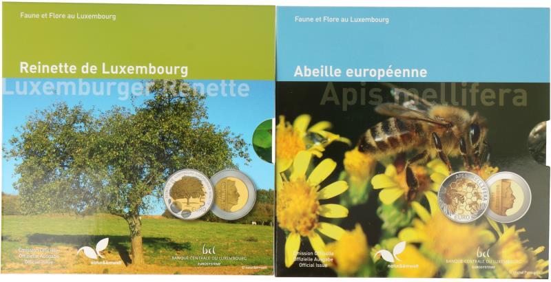Luxembourg. Lot (2) 5 Euro 'Fauna and Flora of Luxembourg'. 2013/2014.