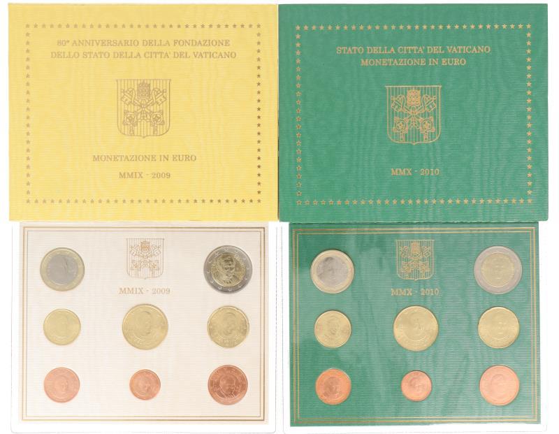 Vatican City. Lot (2) Euro coin series. 2009/2010.