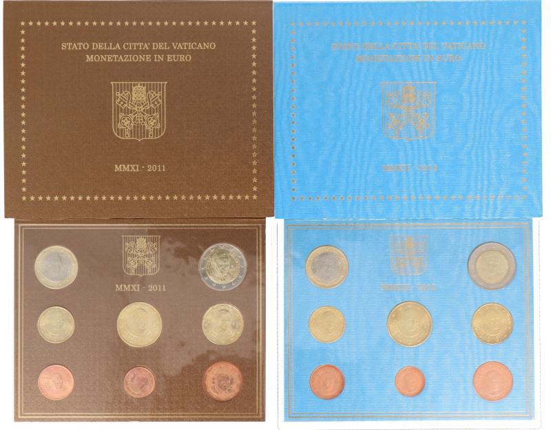 Vatican City. Lot (2) Euro coin series. 2011/2012.