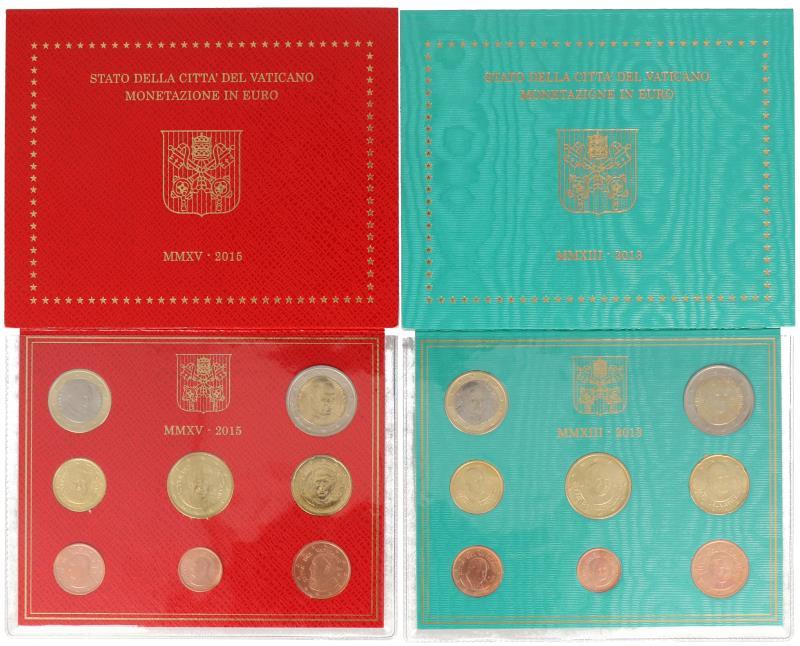 Vatican City. Lot (2) Euro coin series. 2013/2015.