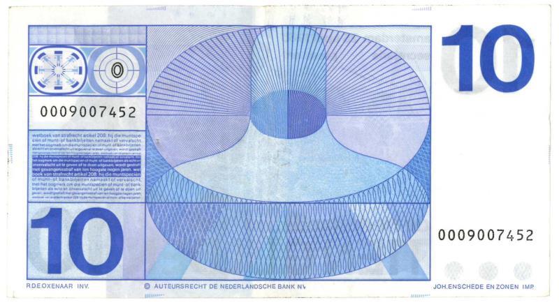 Nederland. 10 gulden. Bankbiljet. Type 1968. Frans Hals - Zeer Fraai -.