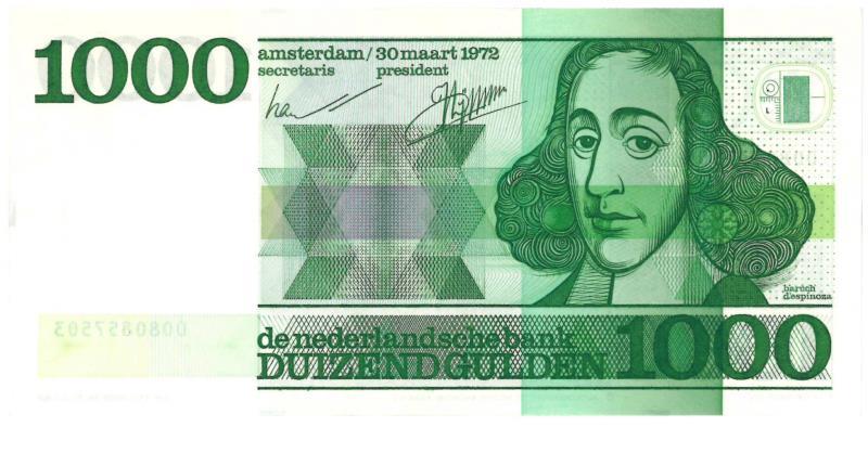 Nederland. 1000 gulden. Bankbiljet. Type 1972. Spinoza - UNC.