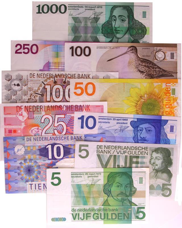 Nederland. 5-1000 gulden. Bankbiljet. Type. Diverse erflaters - Zeer Fraai.
