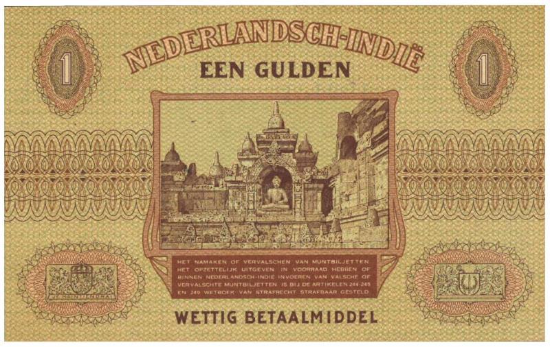 Netherlands-Indies. 1 gulden. Banknote. Type 1940. - About UNC.