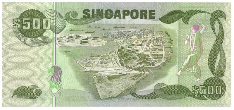 Singapore. 500 dollars. Banknote. Type 1976. - UNC.