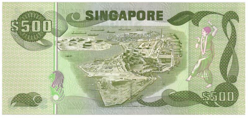 Singapore. 500 dollars. Banknote. Type 1976. - UNC.